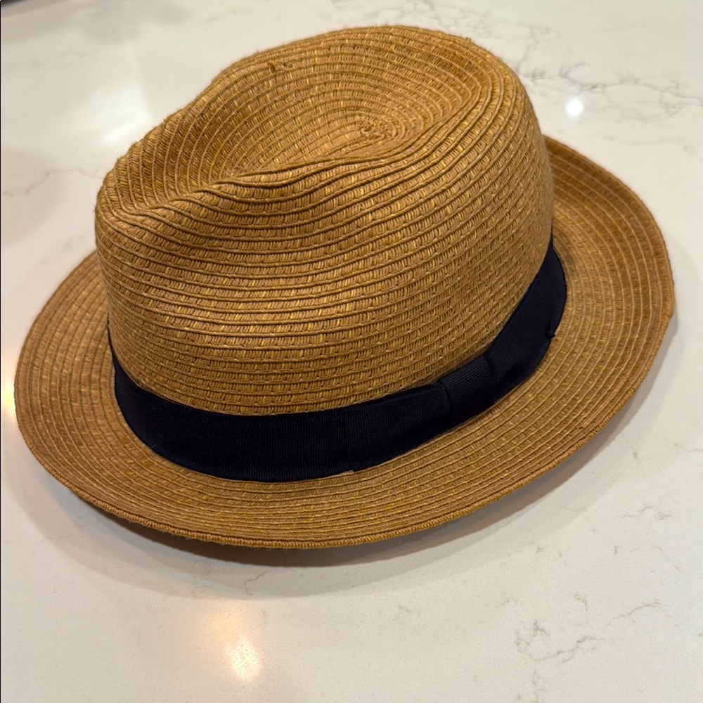Stylish Tan Fedora with Black Band